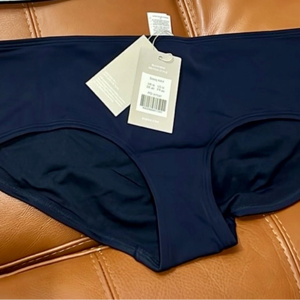 Boden Dark Blue Bikini Bottom size 12 NWT